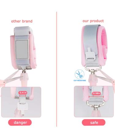 8.2ft Anti Lost Wrist Link for Child Safety - Toddler Leash with Key Lock - Pink - Buy Online on GoSupps.com
