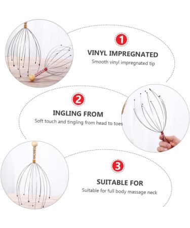 Healvian 12-Piece Multi-Function Massager Tool Set - Hair Thread Scrubber Claws in Steel & Wood | International Shipping Available - Buy Online on GoSupps.com