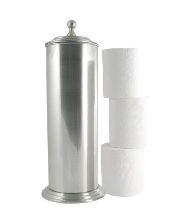 LDR Industries 164 6456BN Ashton Free Standing Regular Size Roll Toilet Paper Holder Canister, Brushed Nickel Brushed Nickel Toilet Paper Canister