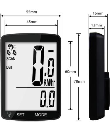 Nellvita Wireless Bike Computer - 20 Multi-Function Waterproof Speedometer with Large LCD Display - Easy to Use - Buy Online on GoSupps.com