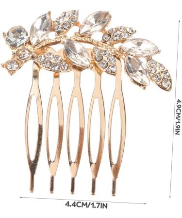 Angoily Lenceria De Mujer Gold Leaf Bridal Hair Comb Women's Headdress Handmade Wedding Party Headdress Accessories Fashion Headdress (fs-golden Willow Leaves) Girl Bangs Comb Metal Small - Buy Online on GoSupps.com