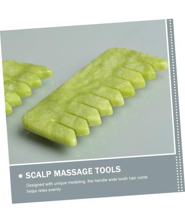 Magiclulu Portable Massage Combs - Scalp Massage Tools & Jade Gua Sha Comb Duo for Relaxation & Wellness - Buy Online on GoSupps.com