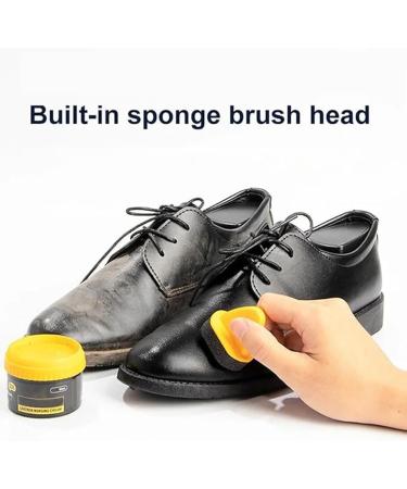 GUSHE Leather Repair Cream Liquid Shoe Polish Shoe Polish for Leather Leather Repair Cream Shoe Cream with Sponge Applicator Leather Cream Shoe Polish Intensive Leather Care and Nourishing Black - Buy Online on GoSupps.com