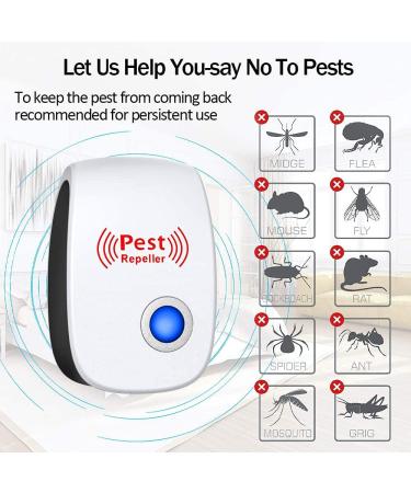 Ultrasonic Pest Repeller 6 Pack - Electronic Plug-In Sonic Pest Control for Bugs, Insects, Roaches, Mice, Spiders, Rodents, Mosquitoes - Buy Online on GoSupps.com
