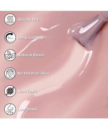 Nail Varnish Set Spring Summer 3 Colors Pink Nail Polish Set Natural Long Lasting No Need Cure Quick Dry Nude Pink Nail Polish for Women DIY Nail Art at Home 8.5ML - Buy Online on GoSupps.com