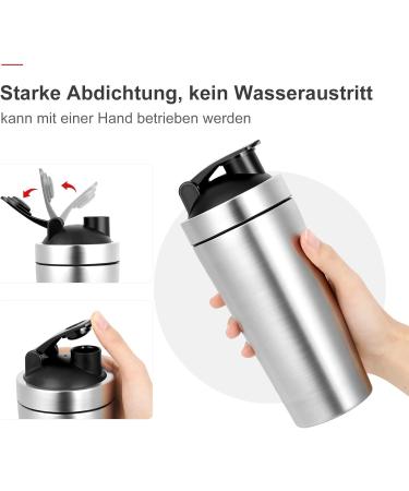 Shop Laoool Stainless Steel Protein Shaker 750ml | BPA-Free Classic Loop Shaker with Blender Ball for Fitness Yoga & Sports - International Shipping - Buy Online on GoSupps.com