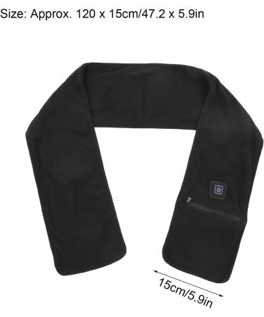 Flexman Heated Scarf - USB Fleece Neck Warmer (47.2x5.9 in) with 3 Temperature Settings for Outdoor Winter Activities - Buy Online on GoSupps.com