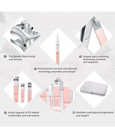 Professional 10pcs Manicure Set: Stainless Steel Nail Clippers Kit for Travel (White) - Buy Online on GoSupps.com