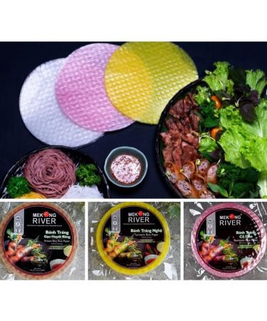 Lyan Mekong River Rice Paper Three Colours 16cm 300g - Buy Online on GoSupps.com