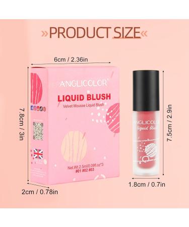 Liquid Blush for Cheeks 3 Colors Long Lasting Cheek Blush for Face and Lips - Natural Looking Breathable Feel Valentine's Day Gifts for Women Wives Voihamy - Buy Online on GoSupps.com