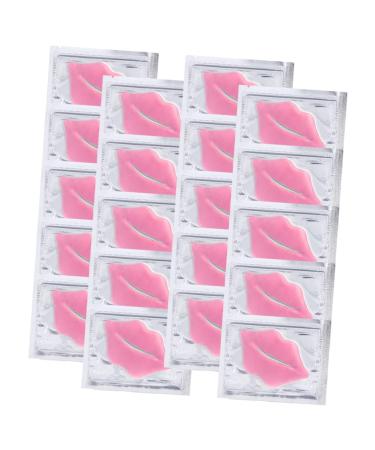 PartyKindom Exfoliating Lip Masks 20pcs Portable Lip Care Gel Pads Removes Dead Skin for Women Random Style
