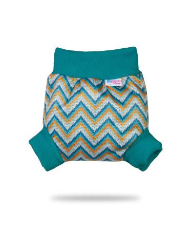 Petit Lulu Pull Up Pul overpants size XXL |Waterproof hatching overpants for panthedules |Fleet diapers |Made in the EU (Knitted Chevron)