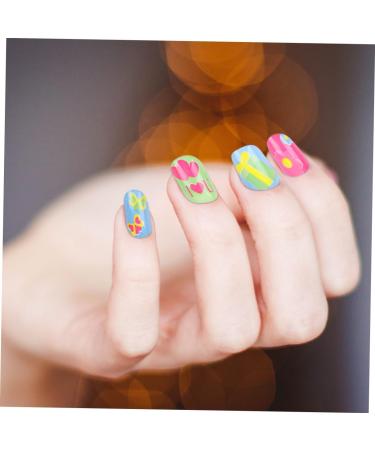 minkissy 2 Sets Nail Art Decals Eco-friendly Nail Stickers Colorful Kids Nail Stickers Kids Art Fake Nail Kids False Nail Cartoon Child Finished Nail Art - Buy Online on GoSupps.com