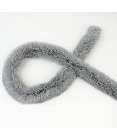 Dark Brown Faux Rabbit Fur Trim Ribbon - 1.09 Yards for Garments, Shoes & DIY Crafts - Buy Online on GoSupps.com