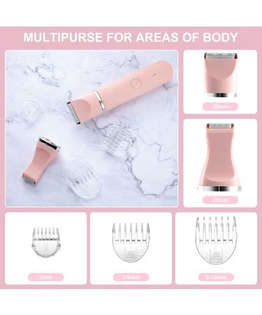 Electric Bikini Trimmer for Women - Wet & Dry Lady Shaver with Ceramic Blades - Pink - Buy Online on GoSupps.com