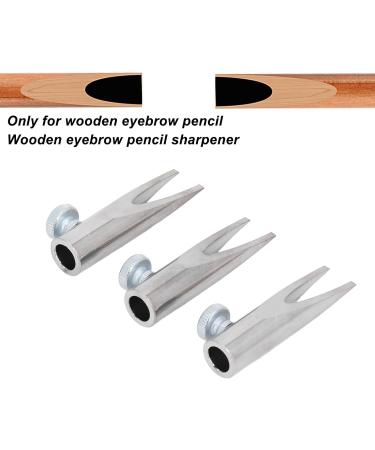 Dekaim Eyebrow Sharpening Tool Eyebrow Sharpener Aluminum Alloy Student Wooden Makeup Gadgets for Beginners Professional (Silver) - Buy Online on GoSupps.com