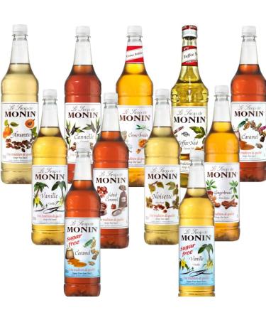 Monin 1L (1000ML) Syrup for Coffee & Drinks. Pick Any 2 Bottles from 23+ Flavours Inc. Salted Caramel Hazelnut Strawberry Vanilla Chocolate Cookie Gingerbread Honeycomb and More - Buy Online on GoSupps.com