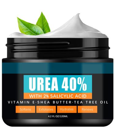 Urea Cream 40 Percent for Feet - Urea Foot Cream for Dry Cracked Feet Heels and Hands - Ultra Moisturizing Urea Cream - 40% Foot Cream - Skincare Cream for Callous Removal and Soften (120ml)