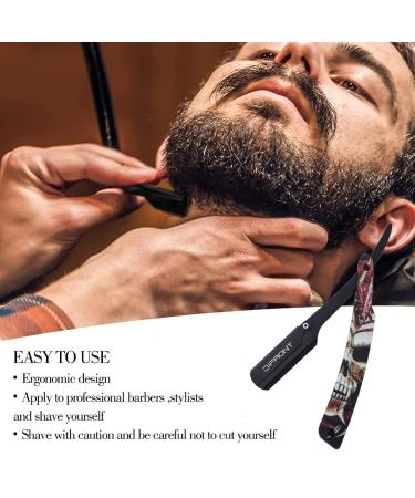 JIFRONT Professional Straight Edge Razor with 100 Single Blades | Barber Shaving Kit for Men | Close Shave Disposable Razor Blades - Buy Online on GoSupps.com