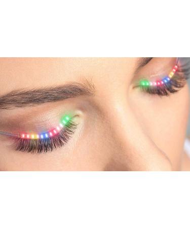 Light-Up Eyeliner 2ct Halloween Costumes Costume Accessories Makeup 1Pair LED Light False Eyelashes Double Eyelid Sticker