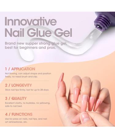 Gellen Gel x Nail Kit with 480 Colored Almond Fake Nails, LED Lamp, and Glue - Girly Nude Pink Extensions - 4 Colors, 12 Sizes - 15-Pinks Nudes - Buy Online on GoSupps.com