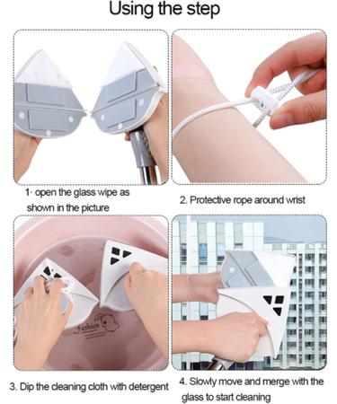 Window Cleaner Magnetic Double Side Window Cleaner Glass Wiper Cleaning Tools for High-Rise Double Car Glazed Window (White) - Buy Online on GoSupps.com
