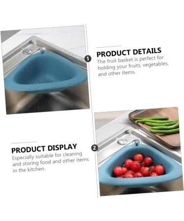Mikinona 2pcs Sink Storage Box Filter Fruit L Brackets for Shelves Sink Drain with Suction Cup Triangle Shelf - Buy Online on GoSupps.com