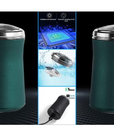 Mini Electric Shaver for Men Facial Hair Remover for Women Pocket Size Washable Electric Razor USB Rechargeable Wet Dry Beard Trimmer for Home Car Travel(Green) - Buy Online on GoSupps.com