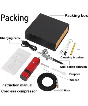 Paint Sprayer Rechargeable Airbrush Kit with Gravity Type Spray Gun for Art Model Body Paint Artist Makeup Nail Tattoos Cake Tools for Painting Ceilings Fences cabinets Tm80s Black C - Buy Online on GoSupps.com