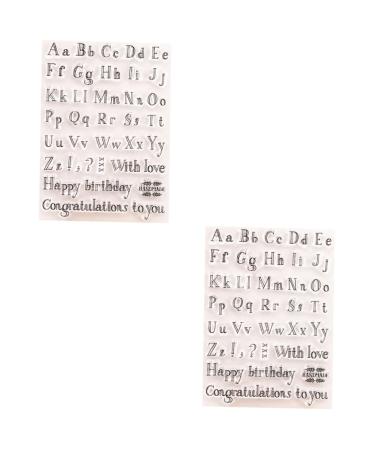 Lurrose 2pcs Postage Stamps Decorative Clear Stamps Cards Silicone Stamps Toy Set Child Account Scrapbook As Shownx2pcs mediumx2pcs