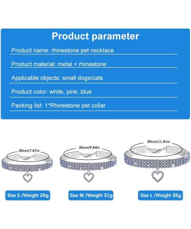 3PCS Rhinestone Cat & Dog Collars with Bling Diamonds and Love Pendants - Adjustable & Safe Pet Collars for Small Pets - Buy Online on GoSupps.com