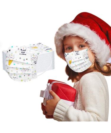 Children's Bandana Disposable Face Veil Industrial 3Ply Ear Loop 50PC - Buy Online on GoSupps.com