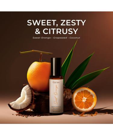 Focus Booster & Sweet Orange Roll On Set - Essential Oils Aromatherapy Roll On with Essential Oil Set - 2x0.34 fl oz - Gya Labs - Buy Online on GoSupps.com