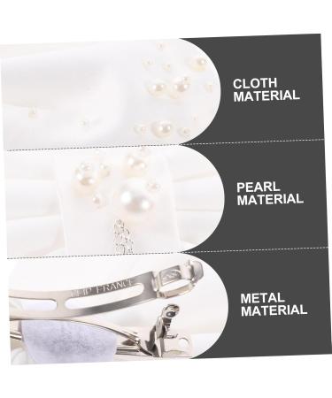FOMIYES Girls Hair Accessories Pearl Hair Clip Wedding Hair Clip Girl Bows Hair Decoration Back Hair Bow Hair Bow Clip Hair Clips Decorate Headgear Hairpin Button Metal Delicate White Miss - Buy Online on GoSupps.com