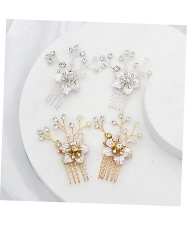 DOITOOL 1pc Headgear Hair Side Comb Hair Insertion Comb Headdress Crystal Hair Accessories Bridal Side Comb Flower Hair Accessories Diamond Headhones Hair Comb Rhinestones Bride - Buy Online on GoSupps.com