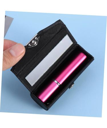 minkissy Travel Lipstick Organizer Makeup Lipstick Holder Case with Mirror Black Storage for Lipsticks M Black - Buy Online on GoSupps.com