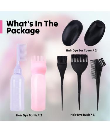 GADITIEK 6 Pcs Hair Dye Coloring Kit Hair Dyeing Bottle Dyeing Shampoo Bottle Oil Comb Applicator Hair Tools Bottles and Hair Coloring Brushes Hair Dying Combs Brushes for Salon Home - Buy Online on GoSupps.com