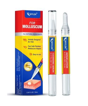 Skyloa Molluscum Contagiosum Treatment Pen, Molluscum Contagiosum Treatment for Kids and Adults, Molluscum Contagiosum kit, Safe, Painless, All Green Molluscum Contagiosum Repair, 10mL, 0.34 FL.OZ