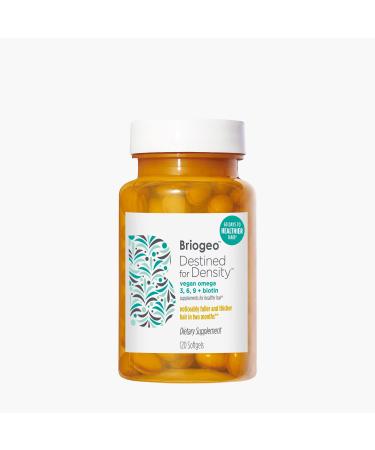 Briogeo Destined for Density Vegan Omega 3 6 9 + Biotin Supplements for Healthy Hair Increases Hair Thickness and Density Vegan Phalate & Paraben-Free. 120 Softgels