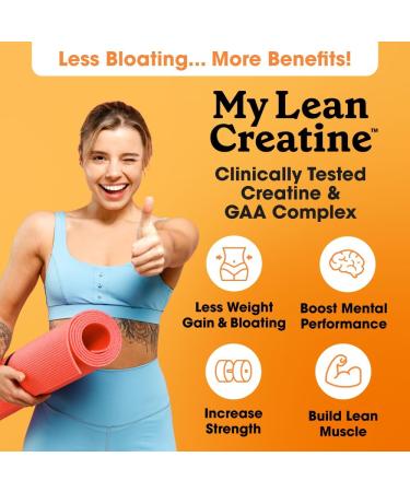 Fit & Lean Creatine for Women My Lean Creatine Powder Complex with GAA Muscle Performance Cognitive Function and Less Bloating Reduced Water Retention (6.46 Ounce (Pack of 1) Rainbow Sherbert) Rainbow Sherbert 7.2 Ounc  - Buy Online on GoSupps.com