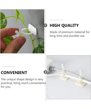 OSALADI 300 Pcs Adhesive Wire Holder Suction Cup Holder Cord Holders Plant Fixing Tools Power Cable To Climb 3.5X2X2CM White - Buy Online on GoSupps.com