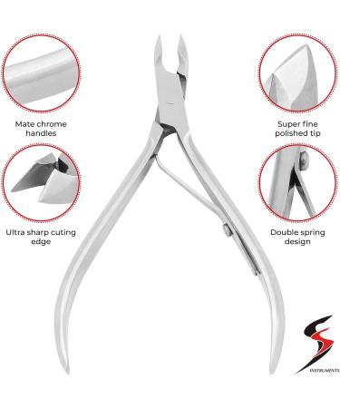 Professional Stainless Steel Cuticle Nippers - Salon Quality Cuticle Remover and Cutter for Manicure and Pedicure - Silver - Buy Online on GoSupps.com