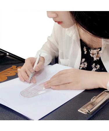 4-in-1 Fashion Illustration Rulers & Sewing Templates - A4 Humanoid Patterns Design, French Curve, Clothing Measuring for Fashion Sketching and Draft Drawings - Buy Online on GoSupps.com