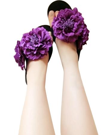 Butterms Multicolor Chiffon Flower Hair Clip - Dark Violet Alligator Clip for Girls | Stylish Accessories & Headdresses - Buy Online on GoSupps.com