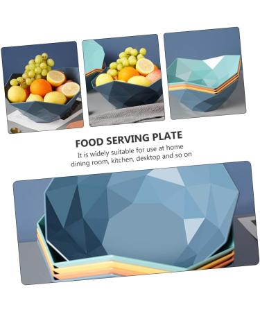 Cabilock Fruit Serving 2 Pcs Fruit Tray Ice Cream Decor Centerpiece Bowl Bowls Salad Glass Bowl Plastic Counter re-usable 28X28X12.5cmx2pcs Bluex2pcs - Buy Online on GoSupps.com