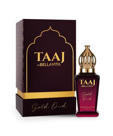 LUXURY TAAJ Gold Oud Attar with Caramel Rose Jasmine & Orris for Men and Women Non-Alcoholic Roll On Long Lasting Fragrance 12 ML - Buy Online on GoSupps.com