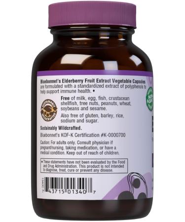 BlueBonnet Elderberry Fruit Extract Supplement 60 Count - Buy Online on GoSupps.com