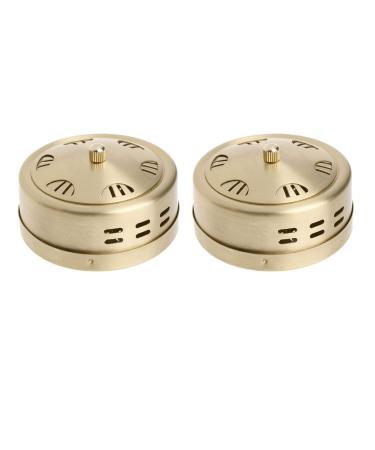 2 Pcs Portable Copper Acupuncture Moxa Box Moxibustion Therapy Moxa Stick Burner Box