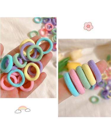 ASYKNM 200 Colorful Hair Ties - Seamless Soft Ponytail Holders for Girls Babies Toddlers & Children - International Shipping Available - Buy Online on GoSupps.com