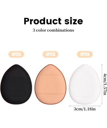 12 make-up mini powder puff make-up pads mini mini finger sponge mini make-up powder puff finger powder puff make-up finger powder puff sponge powder puff mini finger - Buy Online on GoSupps.com